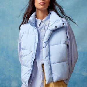 BDG Pia Puffer Vest - Powder blue XL